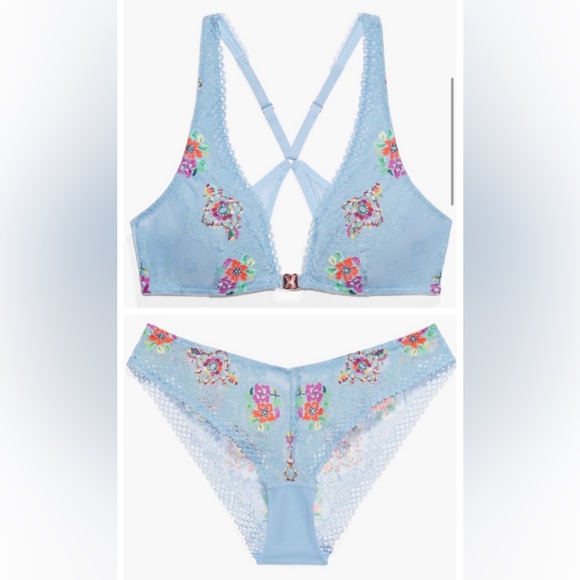 Savage X Fenty Other - Savage X Fenty Dolled Up Lace Bralette & Undies Set